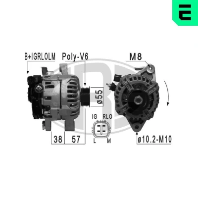 Bilde av ERA 210941A Dynamo 14V 90A TOYOTA: Yaris II Hatchback
