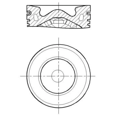 Bilde av MAHLE ORIGINAL 013 PI 00155 000 Motorstempel 75,00 med kjølekanal