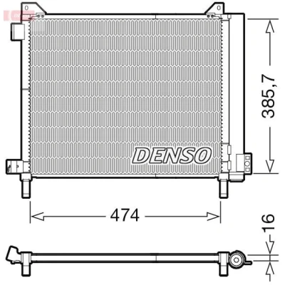 Bilde av DENSO DCN46030 Kondensator med tørker R 134a