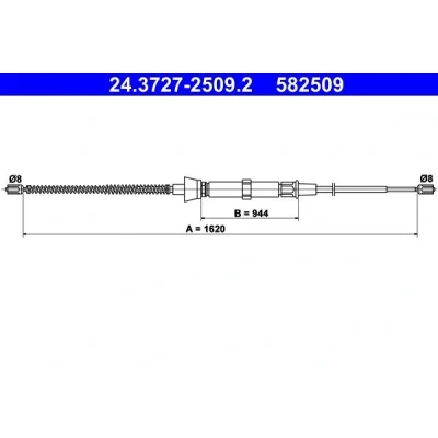Bilde av ATE 24.3727 2509.2 Bremsekabel 1620 SKODA: Octavia 1 Combi