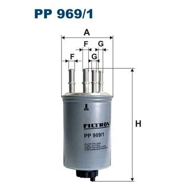 Bilde av FILTRON PP 969/1 Drivstoffilter ledningsfilter 10 8 LAND ROVER: Discovery 3, Range Rover Sport, 4