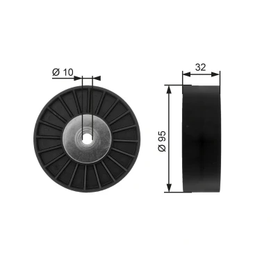 Bilde av GATES T36135 Styrerulle Micro V UNIQUE FIT