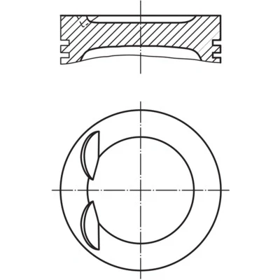 Bilde av MAHLE ORIGINAL 028 PI 00119 002 Motorstempel 83,01 med kolberingbærer, uten kjølekanal VOLKSWAGEN: GOLF 6, Scirocco III, Sharan II, AUDI: Q5