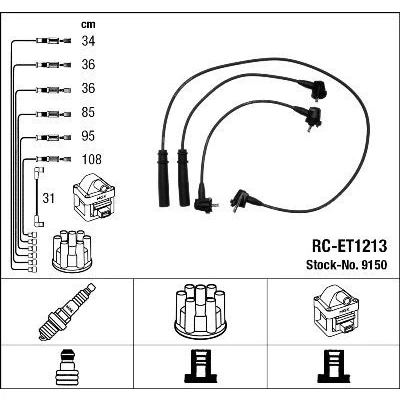 Bilde av NGK 9150 Pluggledninger 7