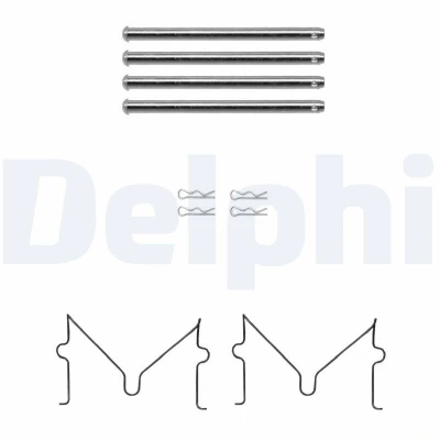 Bilde av DELPHI LX0691 Tibehørsett, skivebremse belegg TOYOTA: Land Cruiser Prado 120, HILUX 3 Pick up, MITSUBISHI: PAJERO 4, NISSAN: NV400 Van