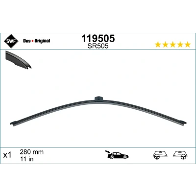 Bilde av Vindusvisker Swf 119505 285mm bak MERCEDES BENZ: C Klasse T modell, GLC SUV, EQC, BMW: 2 Gran Tourer, PORSCHE: Taycan Cross Turismo