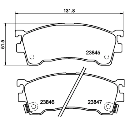 Bilde av HELLA 8DB 355 006 621 Bremseklosser med akustisk slitasjevarsel tilbehør MAZDA: 323 F 6, 626 V Hatchback, Xedos 6