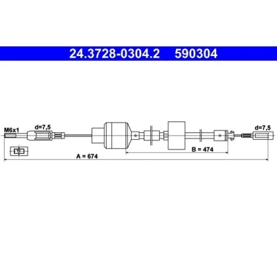 Bilde av ATE 24.3728 0304.2 Koplingskabel
