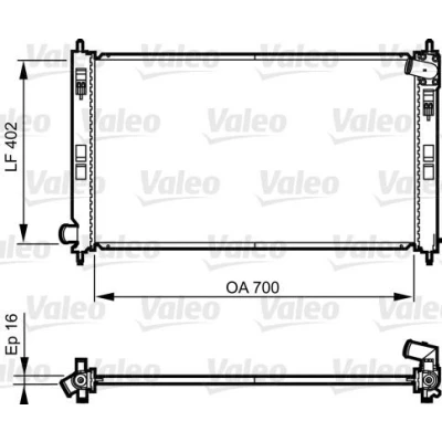Bilde av VALEO 735575 Radiator Aluminium 698 408 16 uten kjølemiddelregulator Kjøleribber loddet MITSUBISHI: Outlander 2 SUV, ASX SUV