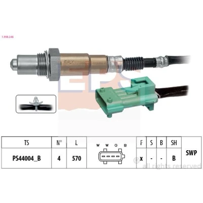 Bilde av EPS 1.998.246 Lambdasonde med festemateriell Made in Italy OE Equivalent oppvarmet, planarsonde, forsmurt gjenge CITROËN: C5 III Stasjonsvogn