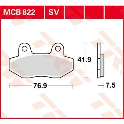Bilde av TRW Sinter Street MCB822SV Bremseklosser