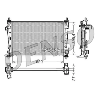 Bilde av DENSO DRM01006 Radiator Aluminium 620 395 27