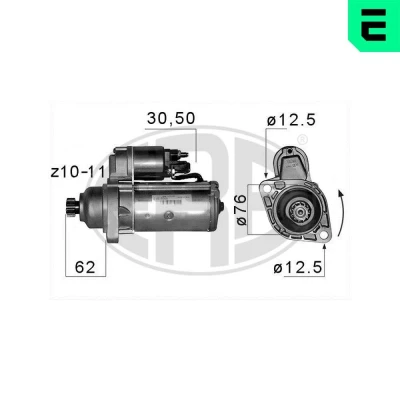 Bilde av ERA 220141A Starter 12 2 VOLKSWAGEN: Polo IV Hatchback, Golf 5, 4, AUDI: TT Coupé, A3 Hatchback