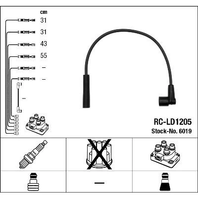 Bilde av NGK 6019 Pluggledninger 4