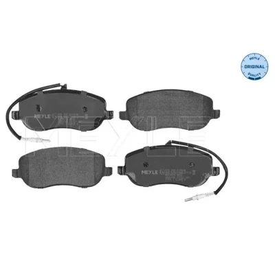 Bilde av MEYLE 025 202 6119/W Bremseklosser ORIGINAL Quality framaksel inkl. slitasjevarselkontakt med antihyle blikk PEUGEOT: 807, Expert I Van, CITROËN: C8