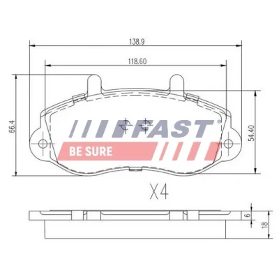 Bilde av Bremseklosser sett, Framaksel, opel,renault,vauxhall, 16 05 979, 44 04 777, 45 02 797, 4501 150, 77 01 205 294, 206 369, 207