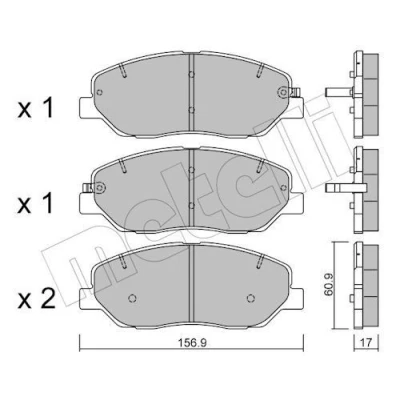 Bilde av Bremseklosser sett METELLI 22 0787 0
