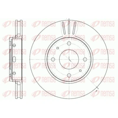 Bilde av REMSA 6585.10 Bremseskiver framaksel 281, 281 24 4 ventilert VOLVO: V40 Stasjonsvogn, S40 I, MITSUBISHI: Carisma Sedan, Hatchback