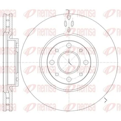 Bilde av REMSA 6734.10 Bremseskiver framaksel 281, 281 26 4 ventilert FIAT: BRAVO 2, Stilo Hatchback, ALFA ROMEO: MiTo