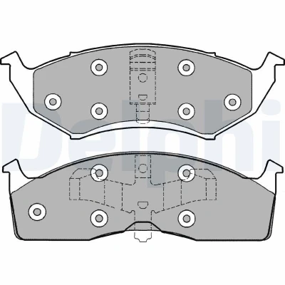 Bilde av DELPHI LP1166 Bremseklosser ikke klargjort for slitasjeindikator med antihyle blikk uten tilbehør CHRYSLER: Voyager / Grand 3, Vision
