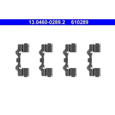 Bilde av ATE 13.0460 0289.2 Tibehørsett, skivebremse belegg Skivebrems NISSAN: Navara Pick up