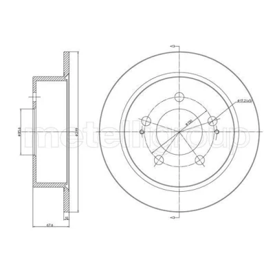 Bilde av METELLI Bremseskive SSANGYONG: Actyon Sports I Pick up 299,0mm 10,4mm 5 fullt ut 23 1561C Bremseskiver, Skivebremser