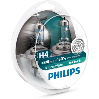 Bilde av Halogenpære PHILIPS X TREMEVISION 12V H4 60/55W X2