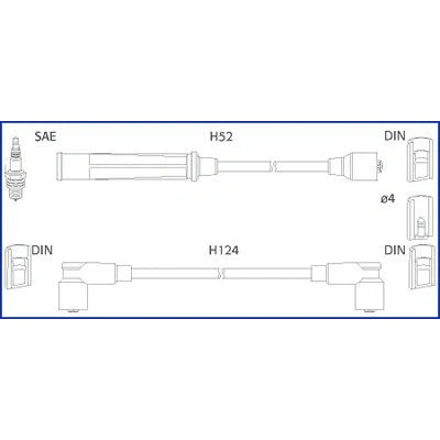 Bilde av HITACHI 134391 Pluggledninger VOLVO: 240 Sedan, 760 Stasjonsvogn