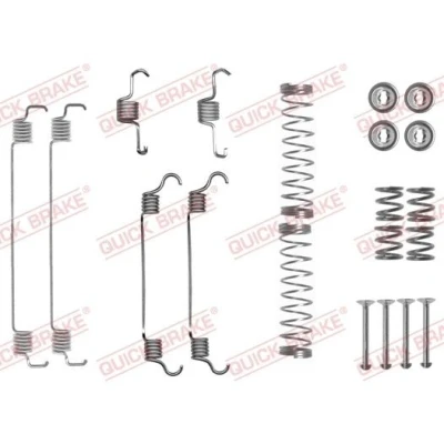Bilde av QUICK BRAKE 105 0835 Tilbehørsett, bremsesko CITROËN: C3 III, DS3 Hatchback, C4 II Cactus, PEUGEOT: 208 I Hatchback