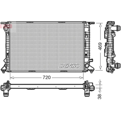 Bilde av DENSO DRM02024 Radiator 720 469 38 AUDI: A5 B8 Coupé, A4 Avant