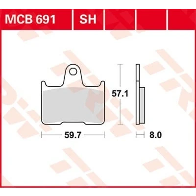 Bilde av TRW Sinter Street MCB691SH Bremseklosser