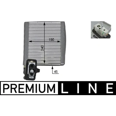 Bilde av MAHLE ORIGINAL AE 119 000P Fordamper uten ekspansjonsventil