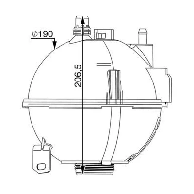 Bilde av MAHLE ORIGINAL CRT 210 000S Ekspansjonstank Med sensor, uten deksel