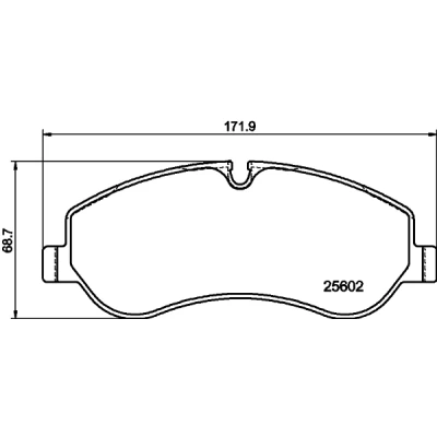 Bilde av HELLA 8DB 355 020 691 Bremseklosser inkl. slitasjevarselkontakt med bremsecaliperskruer tilbehør FORD: Transit Custom V362 Van, V363 Van