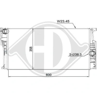 Bilde av DIEDERICHS DCM1604 Radiator 600 350 19 Climate BMW: 3 Sedan