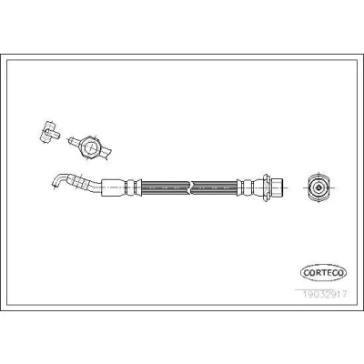 Bilde av CORTECO 19032917 Bremseslange framaksel 350