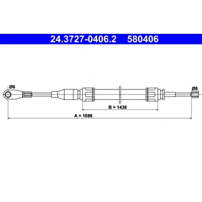 Bilde av Bremsewire ATE 24.3727 0406.2