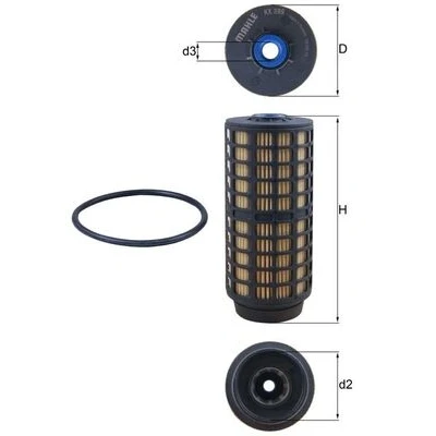 Bilde av MAHLE ORIGINAL KX 399D Drivstoffilter Filterinnsats IVECO: DAILY 4 Kasten/Kombi, 6 ,