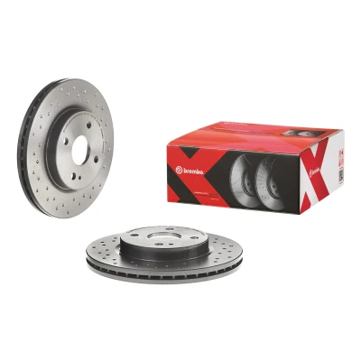 Bilde av BREMBO 09.A968.1X Bremseskiver 258 23 4 perforert / ventilert belagt MAZDA: 2 Hatchback