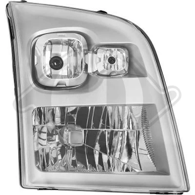 Bilde av DIEDERICHS 1455080 Frontlykter høyre H4 for høyrekjøring med elektromotor FORD: Transit Mk6 Flatvogn lastebil/Chassis, Van