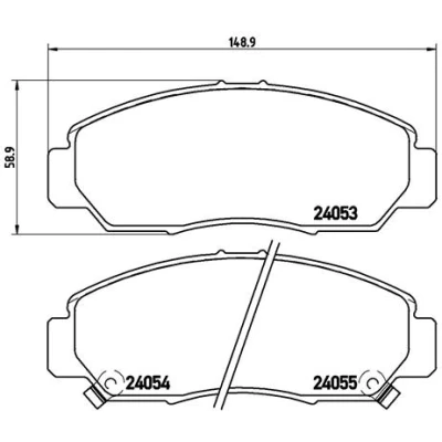 Bilde av BREMBO P 28 047 Bremseklosser med akustisk slitasjevarsel uten tilbehør HONDA: ACCORD 7 Limousine, FR V,