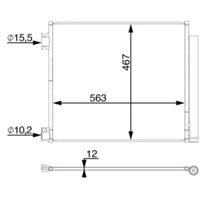 Bilde av MAHLE ORIGINAL AC 78 000S Kondensator uten pakning med tørker 10,15 530