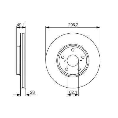 Bilde av Bremseskive BOSCH 0 986 479 R28