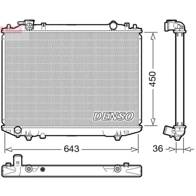 Bilde av DENSO DRM44047 Radiator 450 667 36 MAZDA: BT 50 Pick up