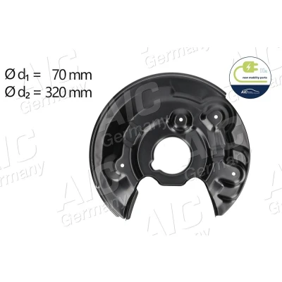 Bilde av AIC 57844 Bremseskjold høyre bakaksel VOLKSWAGEN: GOLF 6, Scirocco III, Beetle Hatchback, SKODA: Yeti