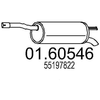Bilde av MTS 01.60546 Sluttlyddemper 825 FIAT: Doblo I Cargo