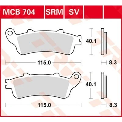 Bilde av TRW Sinter Street MCB704SV Bremseklosser