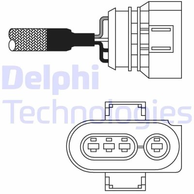 Bilde av DELPHI ES10980 12B1 Lambdasonde Fingersonde, oppvarmet AUDI: A6 C5 Avant, Cabriolet B4, A3 Hatchback, VOLKSWAGEN: Polo III Passat B5 Sedan