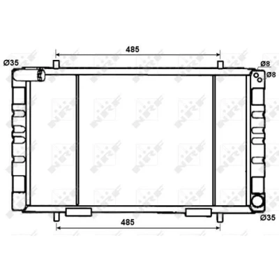 Bilde av NRF 53070 Radiator Aluminium 660 424 50 Kjøleribber loddet LAND ROVER: Defender SUV