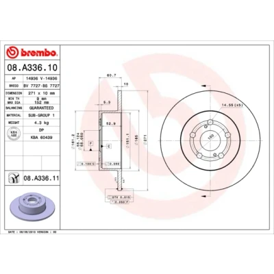 Bilde av Bremseskive, Bakaksel, toyota avensis, avensis kombi, liftback, 4243105040